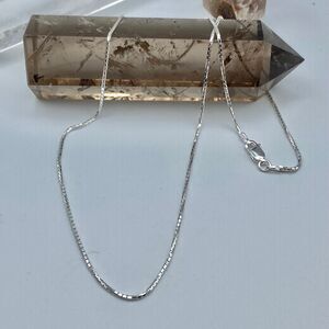 Diamond Cut Sterling Silver 18" Box Chain